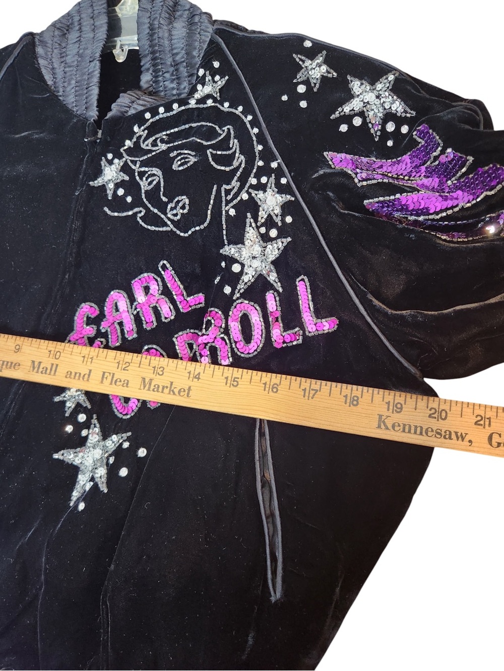 VTG 80s Bob Mackie Sequin Jacket Old Hollywood Mocambo Earl Carroll Velvet M - Picture 10 of 15